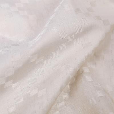 China Custom Viable Silk Geometric Shiny Cotton Jacquard Pattern Cotton Factory Silk Blend Fabric for sale