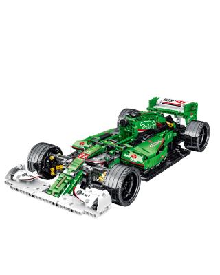 China R5 Sports Car Simulation Model Assembly Bricks Toy Car F1 Building Block Green 023008 for sale