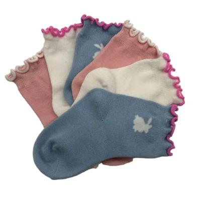 China Wholesale Custom Made HAPPY QUICK DRY Breathable Women Lovely Cotton Girls Ruched Socks for sale