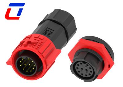 China IP67 M19 Push Lcok 12 pines Conector de datos impermeable de plástico PA66 en venta