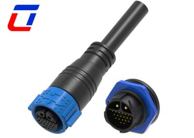 China Conector de señal de alimentación de bloqueo rápido 30A IP67 Conector impermeable de 2 polos en venta