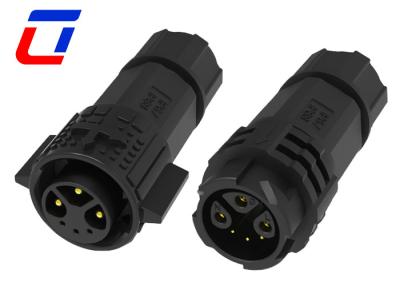 China Push Locking IP67 Conector a prueba de agua PA66 3+3Pin M19 Conector 15A en venta