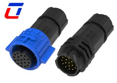 China PA66 Materiaal Waterdicht Draad tot Draad Plug Connectors 18 Pin Push Lock Te koop