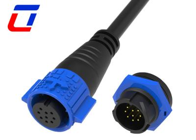 China 9 Pin Mannelijke Vrouwelijke Waterdichte Data Connector Push Lock Outdoor Lighting Connectors Te koop