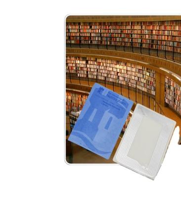 China Library System 50x80mm HF 13.56Mhz RFID Label 45mm*76mm for sale