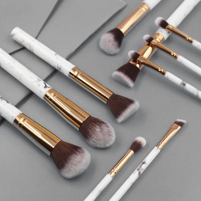 China Customized 10 PCs Professional High Quality Handle Professional Packing Various Makeup Brush Holder Ultra Light Plastic Makeup Brush Set for sale