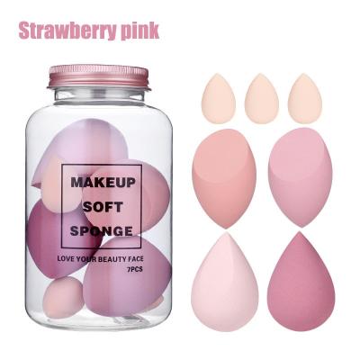 China Beauty Care Makeup Tools MEIKCO Section 7 PCS Bottles Of Different Size Can Color Custom Makeup Soft Sponge for sale