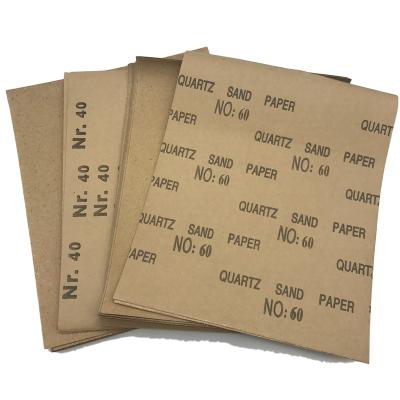 China SHARPNESS 230*280mm Quartz Sand Paper Sheet in Wood for Wood, Putty and Glass Sanding for sale