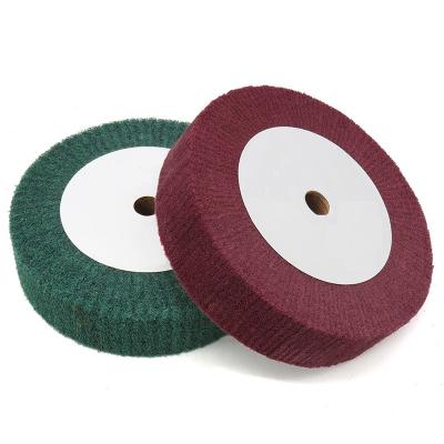 China Metal and Steel 6/8 Inch Nonwoven Abrasive Polishing Disc Fin Wheel SHARP Polishing 320 Grit Protection for sale