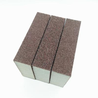 China Durable Sharpness 100x70x25mm High Density Aluminum Oxide Abrasive Sanding Sponge for sale