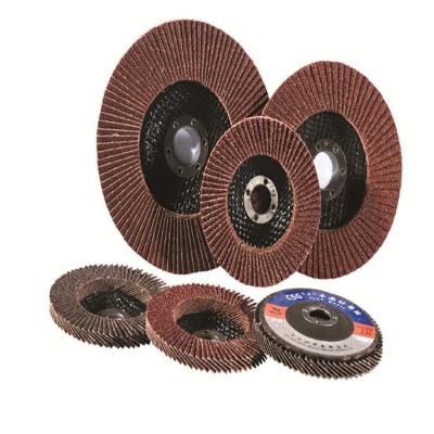 China Hot Selling 4inch Sharpness 4inch Red Aluminum Oxide Grit Aluminum Oxide Fin Wheel Disc 60-120 For Metal And Nonmetal for sale