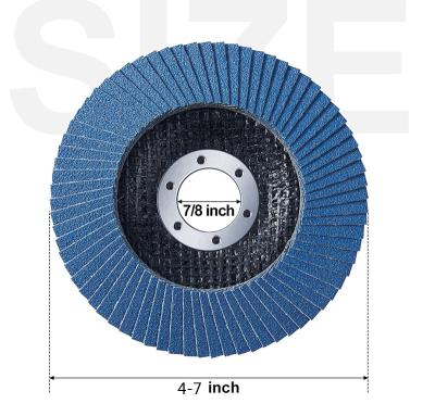 China High Quality Stainless Steel Zirconium Metal Oxide Fin Sanding Disc Grit 40-120 With Strong Fiberglass Backing T27 T 29 for sale