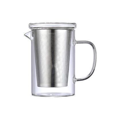 China Circular High Borosilicate Classic White Minimalist Glass Small Popular Quality Guarantee Popular Glass Mug for sale