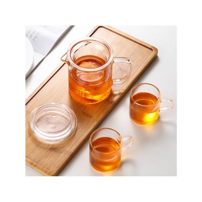 China Minimalist 300ml High Borosilicate Glass Mug With Stainless / Glass Infuser For Loose Leaf Tea for sale