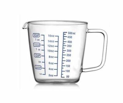 China Quality assurance new 100ml1500ml200ml white transparent circular cute pyrex glass measuring cup for sale