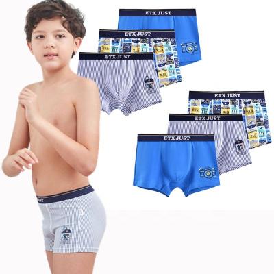 China Men Boxers Cotton Print Antibacterial Running 100% Breathable Underwear For Boys for sale