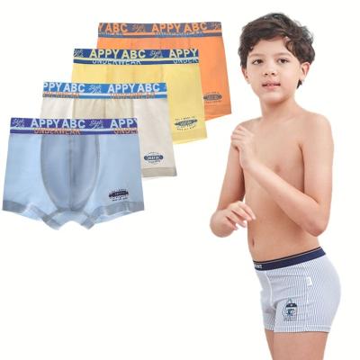 China Best Antibacterial Suppliers Modal Underwear Boys Boxers Briefs Solid Bamboo Fiber Kids Shorts for sale