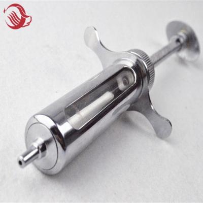 China Live Animal Veterinary Equipment Injection Metal Syringe For Pig for sale