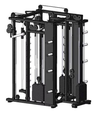 China Unisex Functional Trainer Smith Machine Pin Loaded and Plate Loaded for Home Gym Rack for sale