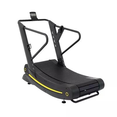 China No-Fold Self-Generating Steel Curved Treadmill for Commercial Fitness Facilities for sale