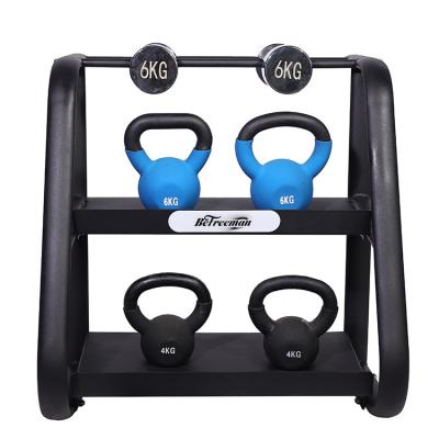 China Bodybuilding Fitness Klappbare 2 Stufen Hantelregal Kettlebellregal für Fitnessstudio-Ausrüstung zu verkaufen