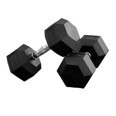 China Hex Rubber Cover Dumbbell for Arms Various Weights from 2.5kg to 40kg Men's Department for sale