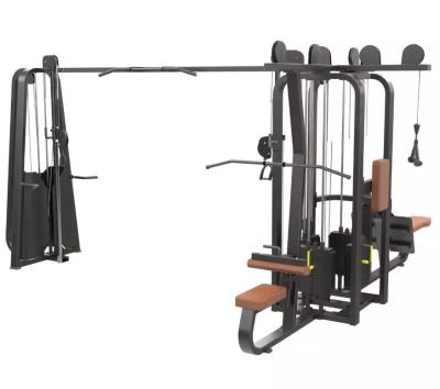 China Indoor Gym Home 5 Station Multi Gym Power Rack Pull Up Machine met staalbuis Q235 Te koop