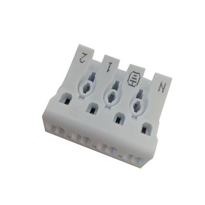 China Build Openwise 4p Quick Connect Terminal Block Mini Push In Wire Connector Quick Connect Terminal Block for sale