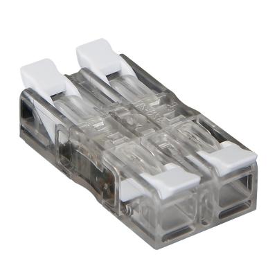 China Construction Openwise Wire To Wire Plastic Connector Spring Terminal Block With Lever 2 Pole 600v For Construction Wiring for sale