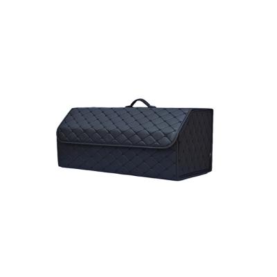 China Convenient Auto Cargo Storage Containers Boxcar Trunk Organizer Box Leather for sale