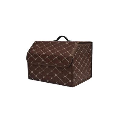 China Universal Waterproof Leather OEM Customized Car Trunk Storage Organizer For Car for sale