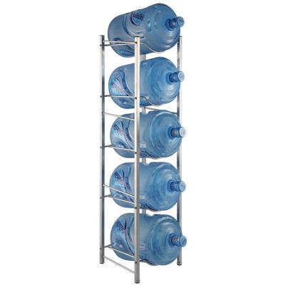 China Sustainable New Design Office Home , Metal Water Dispenser Bottle Storage Rack Holds Eight 5 Gallon Bottles For Water for sale