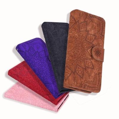 China Flower Wallet Case For IPhone X XS 8 7 6 6S plus 5 pro XR 5S max case Mandala Flower Wallet Leather Case Flip Skin Cover For 11 for sale