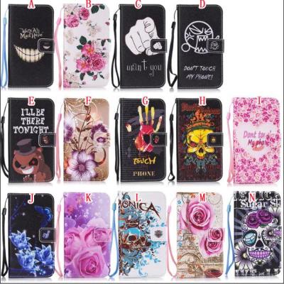 China Cartoon Flower Print Design Flower Printing Wallet Leather Case For Samsung S7 Edge S5 mini S4 S3 mini I8190 I9190 Flip Cover Don&'t Touch My Phone for sale