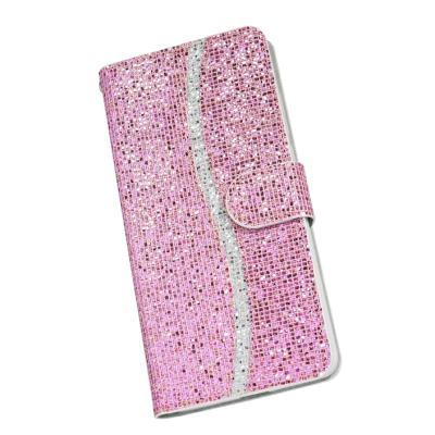 China Bling Glitter For Huawei P40 Phone Case Bling Wallet Glitter Leather Cover With Card Slot Flip Pouch For Huawei P30 Lite for sale