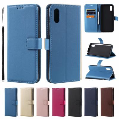 China Colorful Note 9 9A 9C Xiaomi NOTE 10 pro CC9 Flip Cover Pouch For Redmi Card Slot Holder Pro Case Leather Wallet Sheep Strap Simple Blank Case for sale