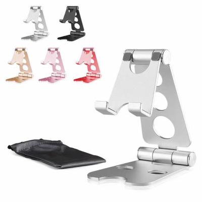 China For Universal Phone Stand Cell Phone Desktop Stand Tablet Portable Foldable Stand Holder Aluminum Stand For Mobile Phone Tablet With Package for sale