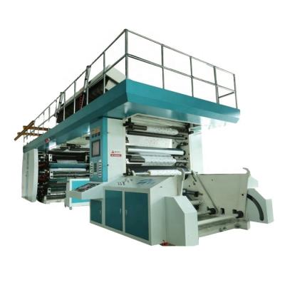 China food & Beverage Plant 6 Colors Printing Flexographic Machine For Bopp Food Packaging Poly Bag Paper Sack Nonwoven Bag for sale