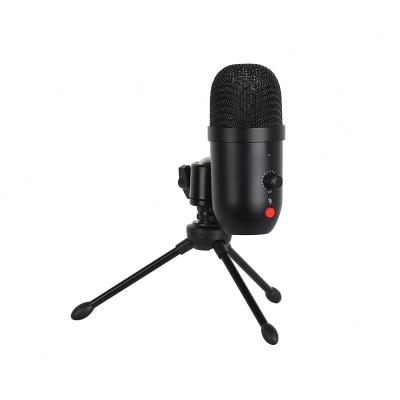 China USB Microphone Wholesale Live Show Plug&Play Surplus Rumble Mic Volume Gain Control Noise Canceling Reduction Voice Tripod MIC Microphone Set for sale