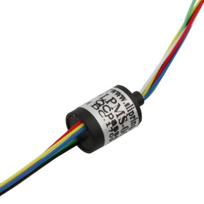 China 300RPM 240VAC 6 miniature slip ring circuits can be used for instrumentation mini slip ring LPMS-06B for sale