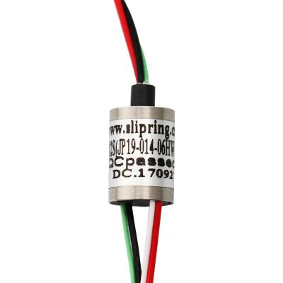 China Gold To Gold Super Miniature Slip Ring , 4 Circuits Transmitting Power And Signal For Receiver Device for sale