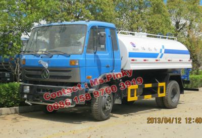 China Carbon Steel Or Stainless Steel Dongfeng Used Water Truck 10m3 Water Bowser Tanker Hot Sales for sale