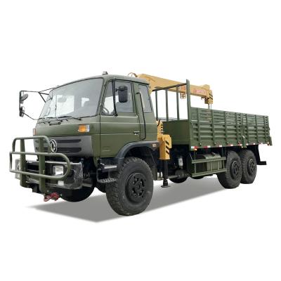 China Q235/345/700 Carbon Steel Fast Seller! Dongfeng 6x6 8 Ton AWD Truck Mounted Crane for sale