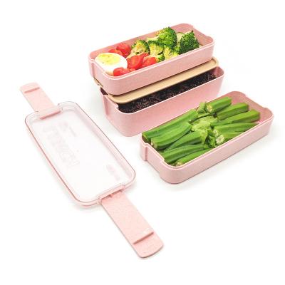 China 2022 Trendy Product Microwavable Microwave Oven Heatable 3 Layer Bento Lunch Box for sale