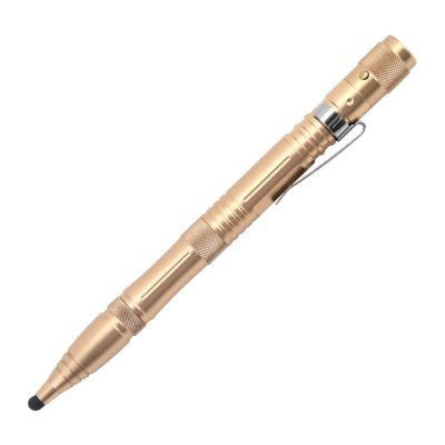 China Small and Convenient Tungsten Steel LED Tactical Pen Lighting Pen Outdoor Defense Car Window Breaker Signature Pen for sale