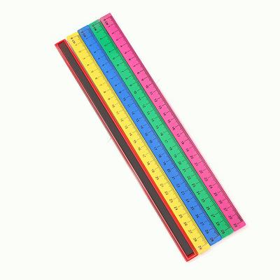 China Meeting Places Color Multifunctional Ruler Whiteboard Bendable Blackboard Measuring Magnetic Ruler for sale