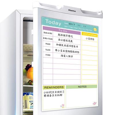 China Magnetic board content and size can be customized rewritable convenient magnetic whiteboard refrigerator sticker note message table month writing program for sale