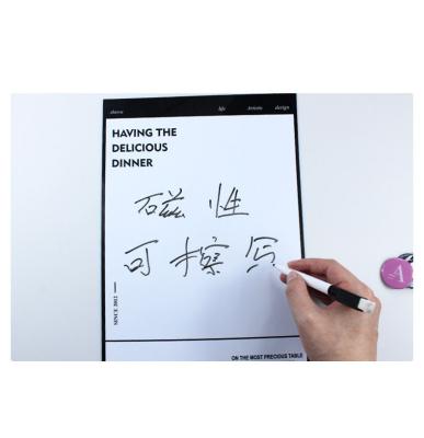 China Magnetic Rewritable Manuscript Fridge Message Board Magnetic Rewritable Manuscript Refrigerator Meeting Rooms A4 Whiteboard Whiteboard Sticker for sale