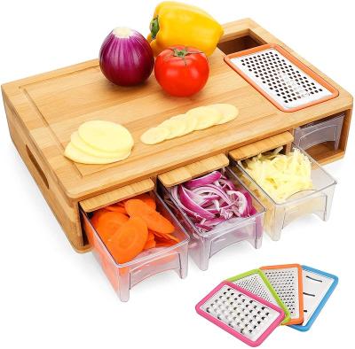 China Eco-friednly Sustainable Natural Preparation Bamboo Cutting Board Kitchen for sale