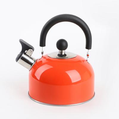 China Sustainable Manufacturer Stainless Steel Kettle 1.4L Stoveup Whistling Kettle With Color Coating for sale